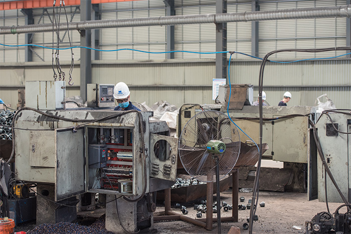 樟树网架配件-锥头加工车间