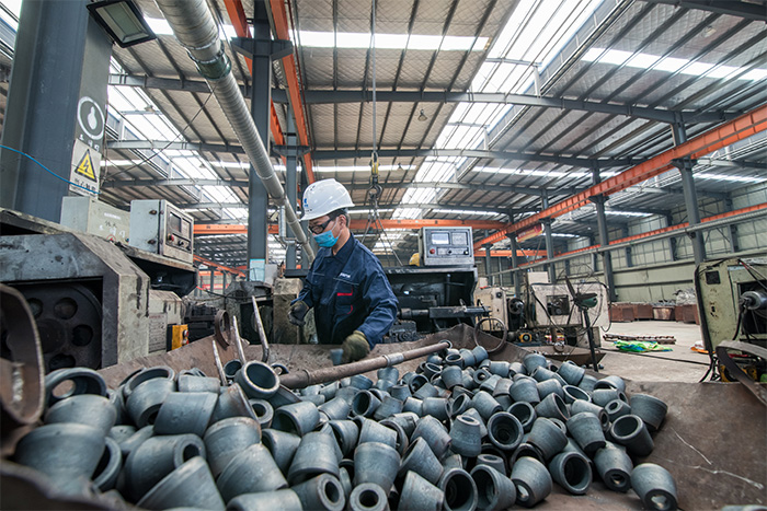 樟树网架配件-锥头加工车间